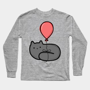 Cute Party Cat Long Sleeve T-Shirt